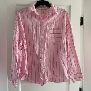 Cotton Long-Sleeve Shirt & Shorts Set